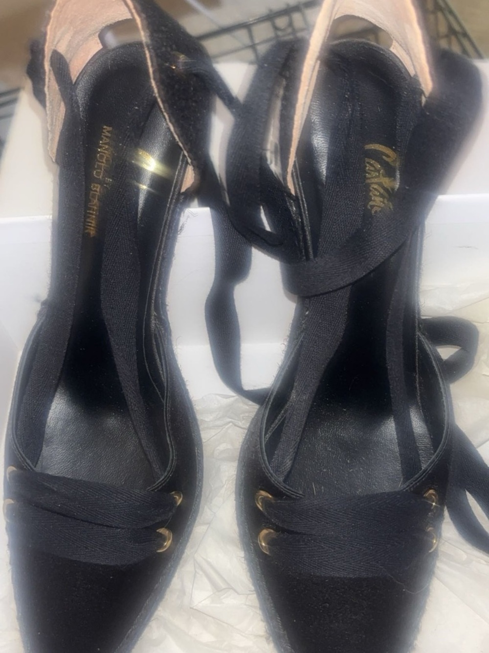 Manolo Blahnik x Castañer FITS 7.5 US  Espadrille Wedges